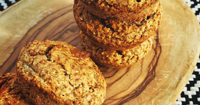 Nutty banana muffins – gluten, dairy and refined sugar free
