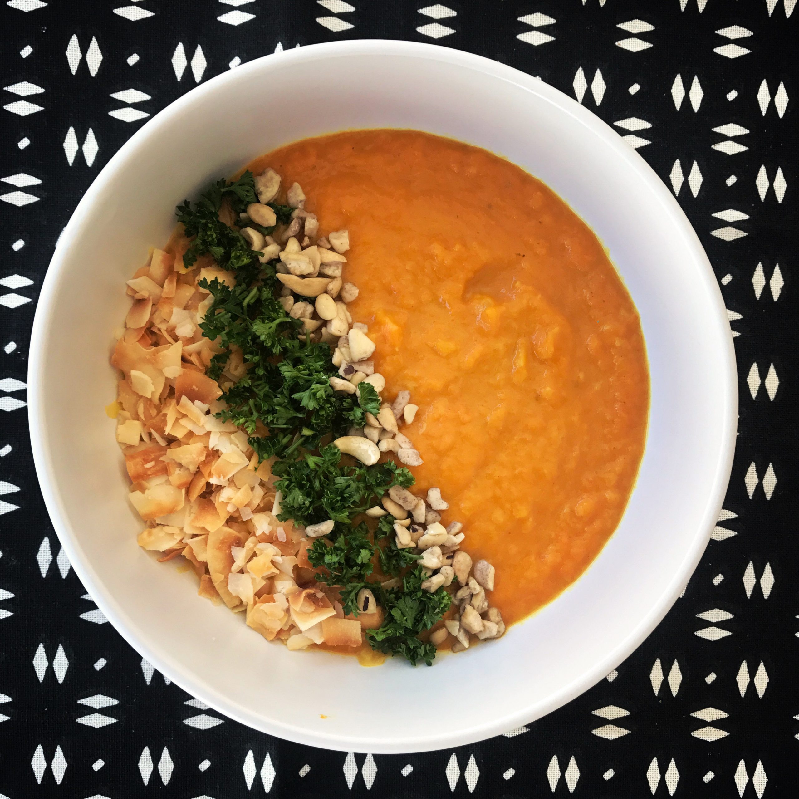 Coconut and ginger carrot soup