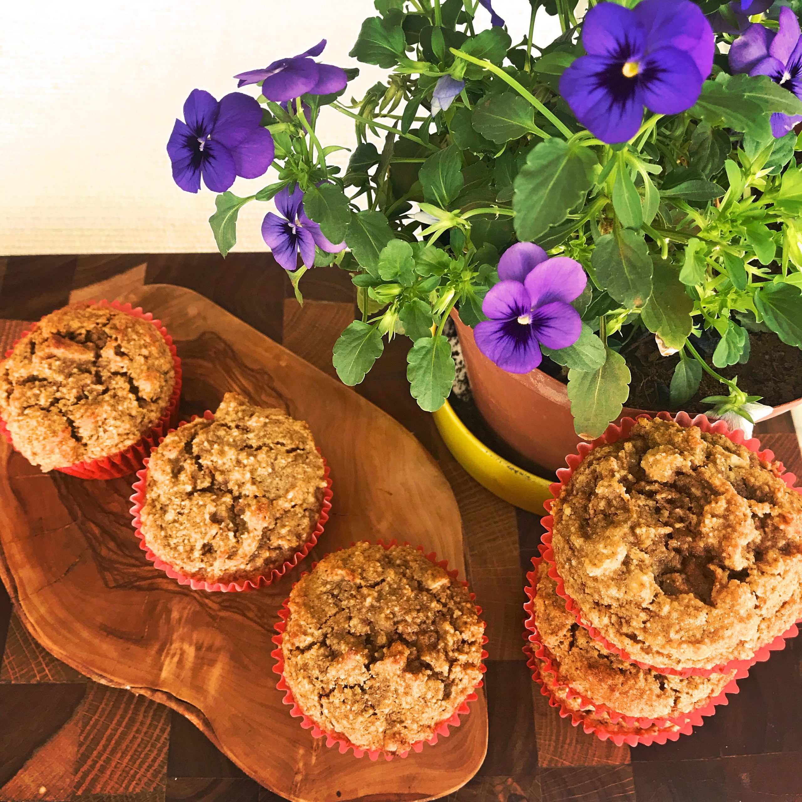 Carrot cake muffins – gluten, wheat, dairy and refined sugar free